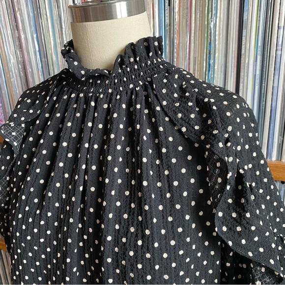 NWT SEZANE Ruffle Polka Dot Dress - size 6US/10EU - Picture 7 of 7
